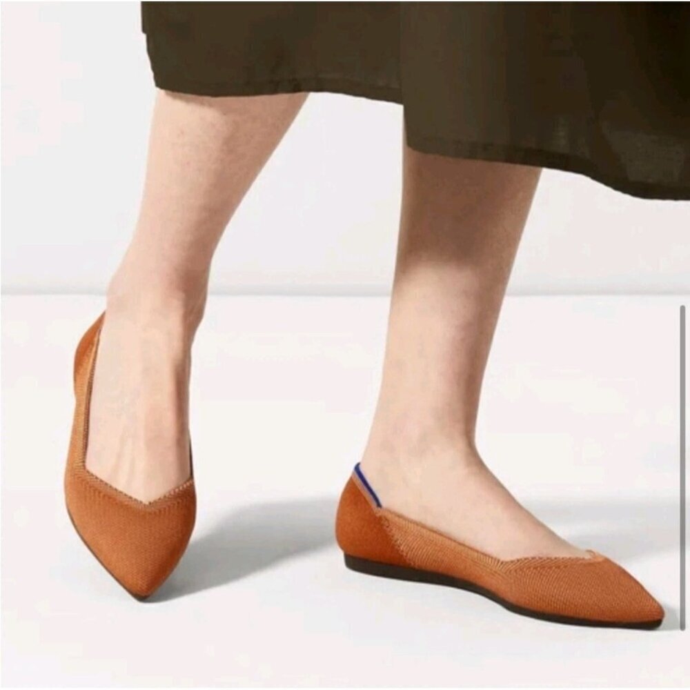 Rothy's The Point Women's Size 8 US Marigold Pointed Toe Slip On Flats Shoes